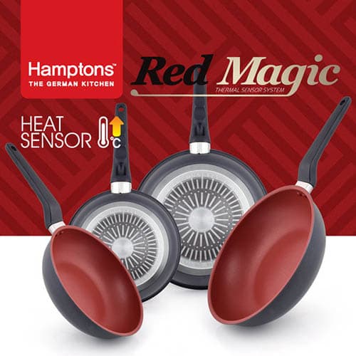 [Hamptons] 독일 햄튼 레드매직 인덕션 후라이팬 4종(24F+28F+24W+28W) HTR-4F8F4W8W