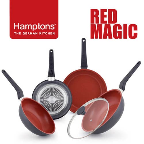[Hamptons] 독일 햄튼 레드매직 인덕션 후라이팬 5종(24F+28F+24W+28W+28G) HTR-4F8F4W8W8G