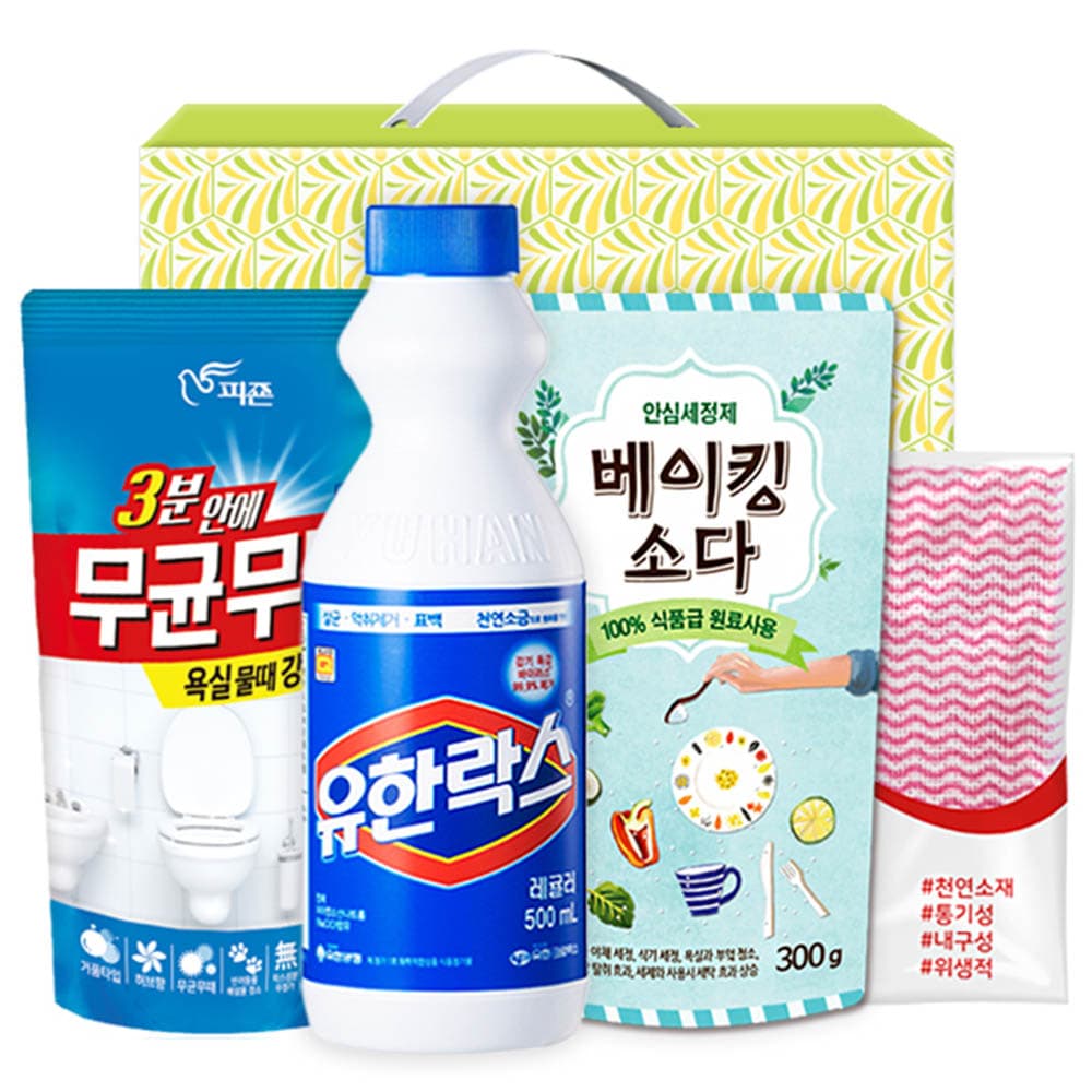 무균무때 유한락스 탑셰프베이킹소다300리필 행주(4종)