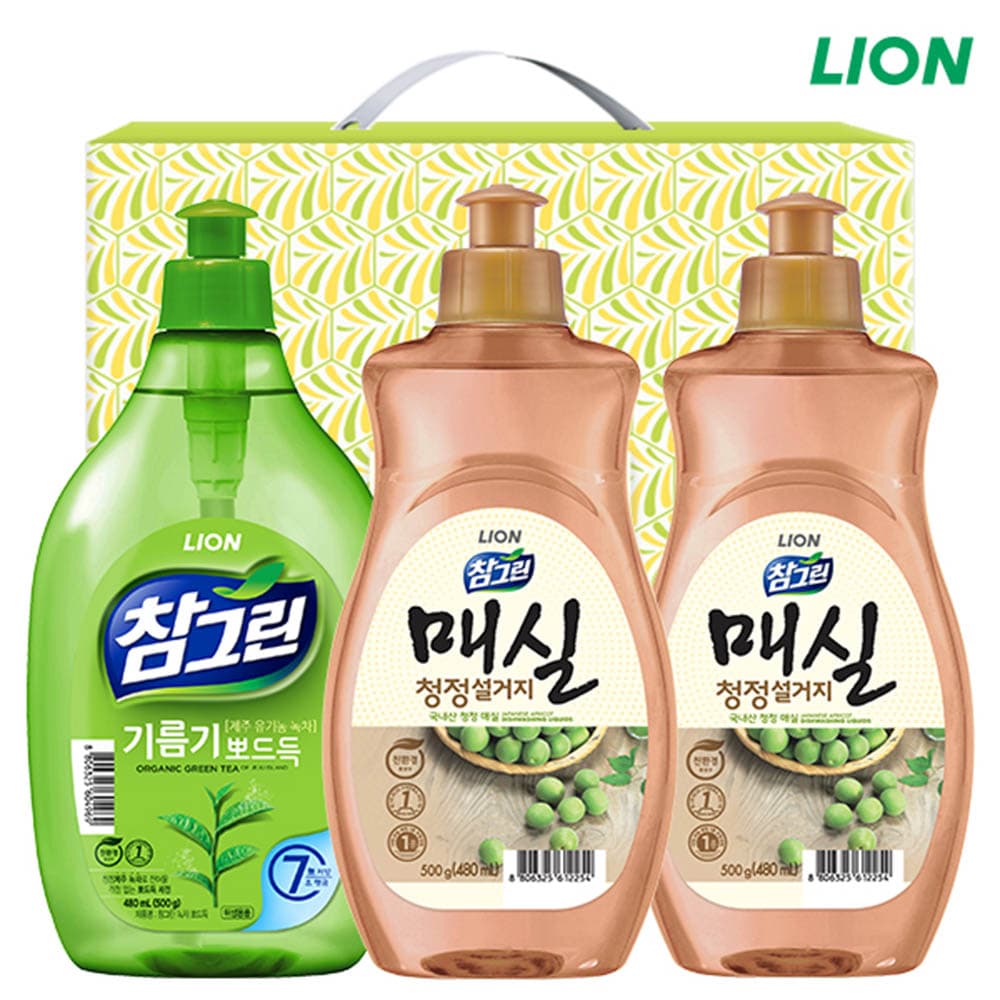 참그린녹차500용기 매실500용기2P(3종)