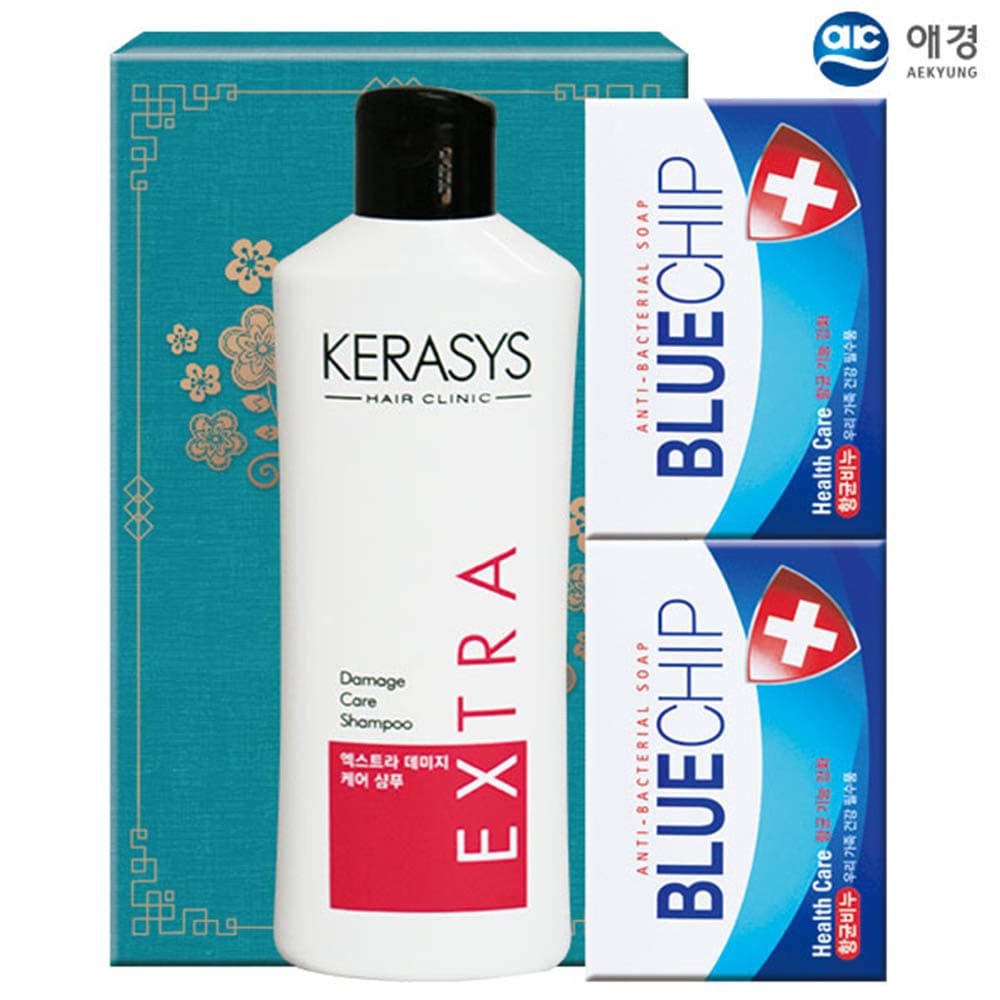 애경 케라시스샴푸180용기 블루칩비누2P(3종)