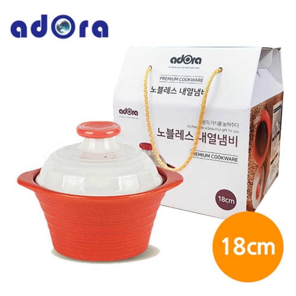 아도라 노블레스 국산 무균열 세라믹 내열냄비 18cm