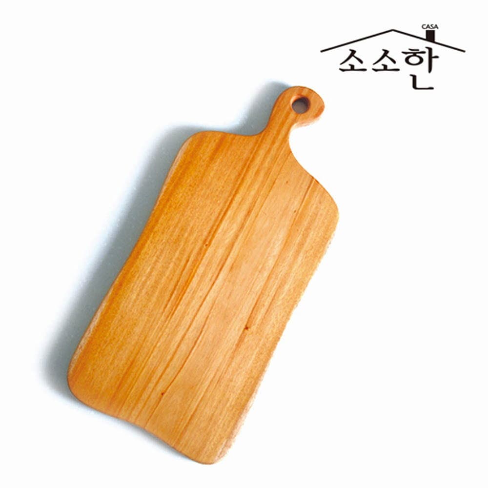 소소한 마호가니 원목 핸들형 플레이팅 도마(직사각)