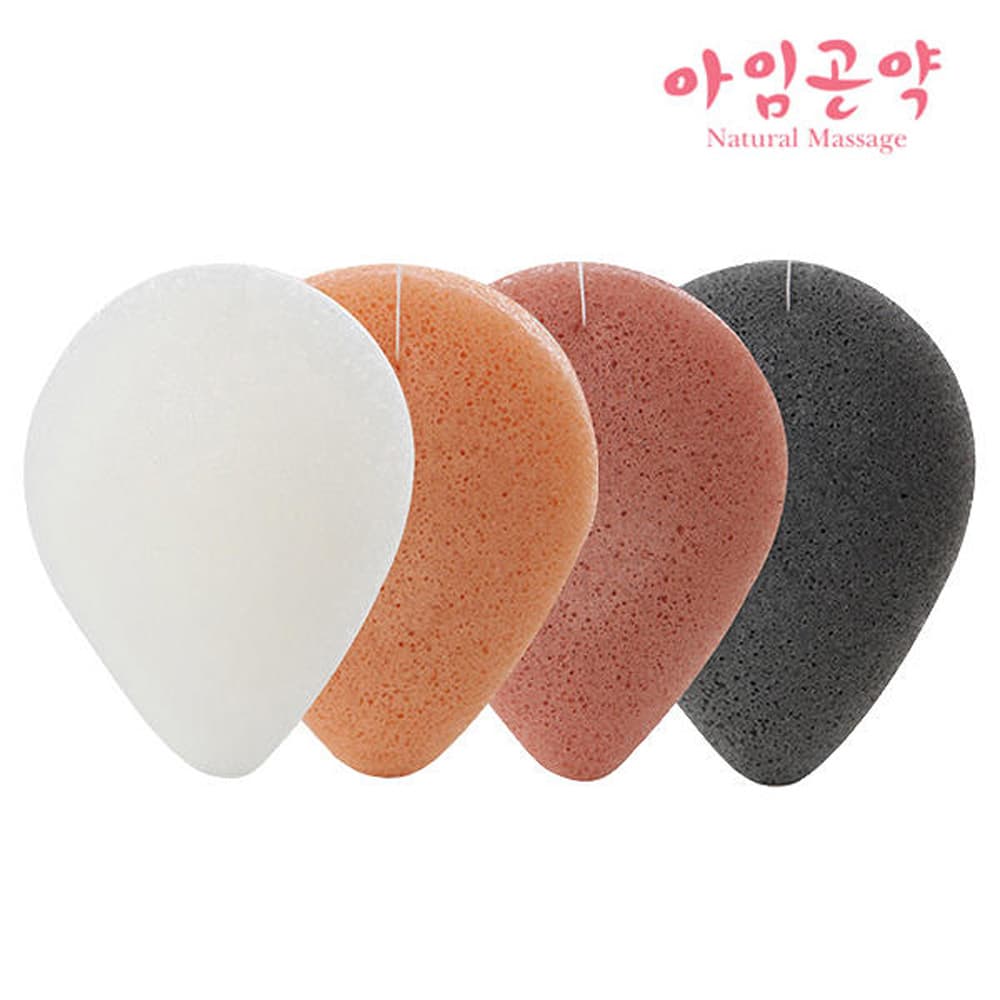 아임곤약 곤약스펀지 세안용2종 (4종중랜덤2개)