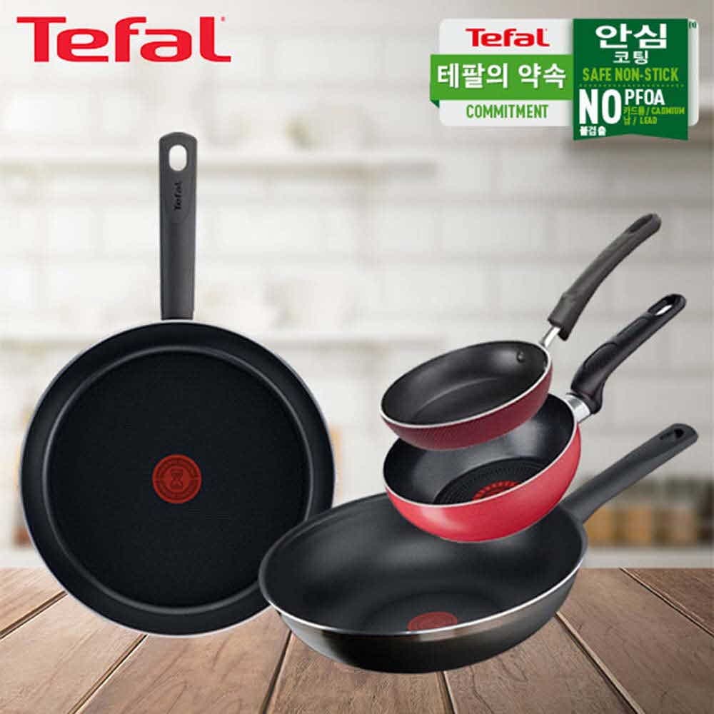 테팔 G6 드레스 블루 프라이팬 28cm+초코브라우니 멀티팬 28cm+미니팬 12cm+미니볶음팬 16cm TFC-DB8CBWEP12W