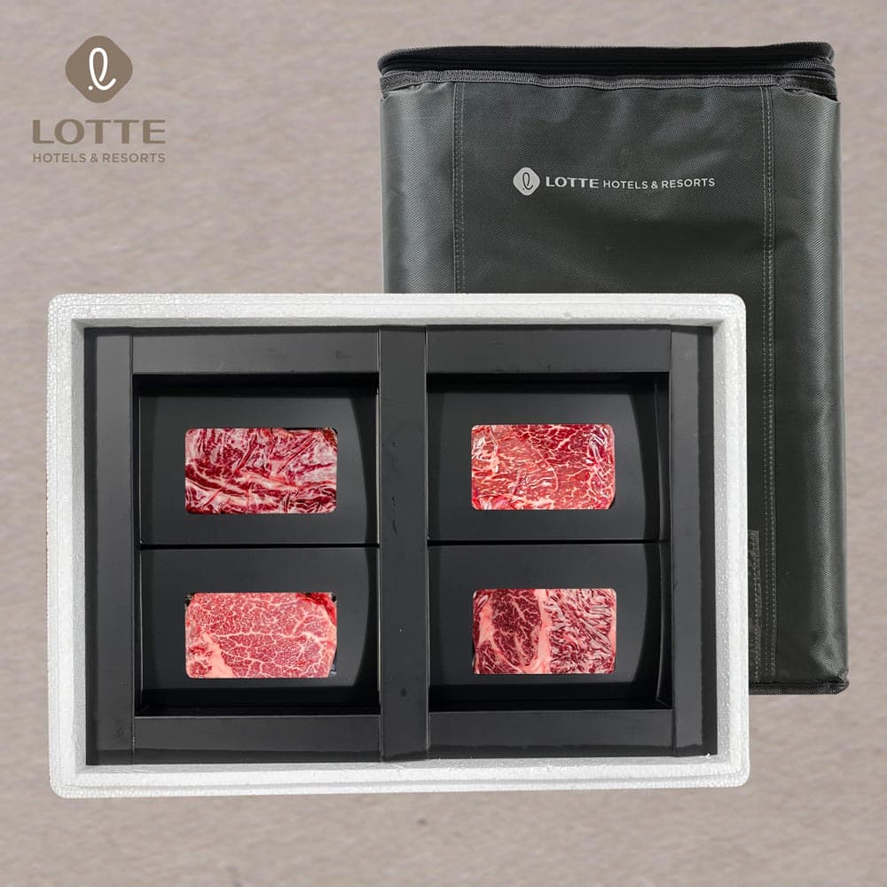 [롯데호텔] 1등급 암소한우 특수부위세트(갈비살200g*2, 업진살200g, 부채살200g)