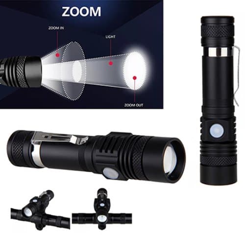 LED 충전식 손전등 후레쉬 자전거 라이트 랜턴 MP518 브라켓포함