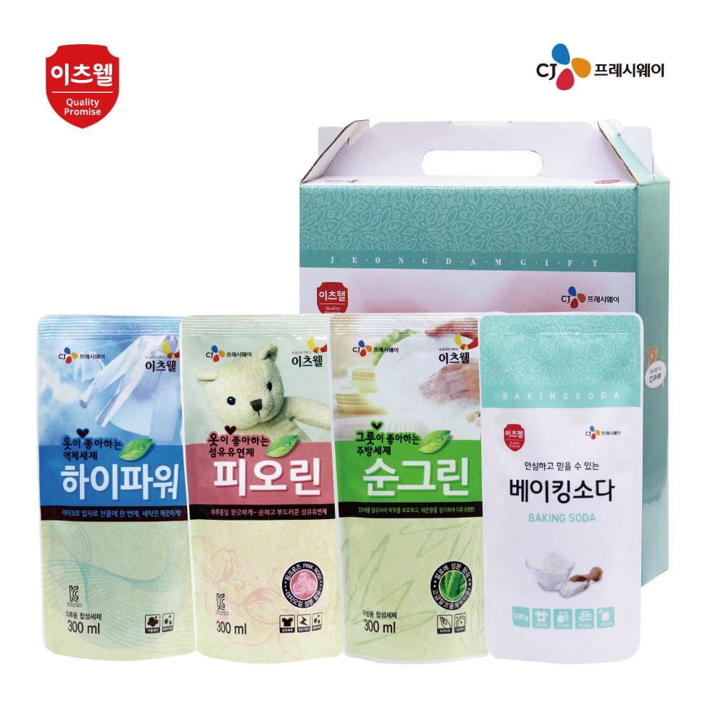 CJ이츠웰 베이킹(리필),피오린,하이파워,순그린4종세트 00349