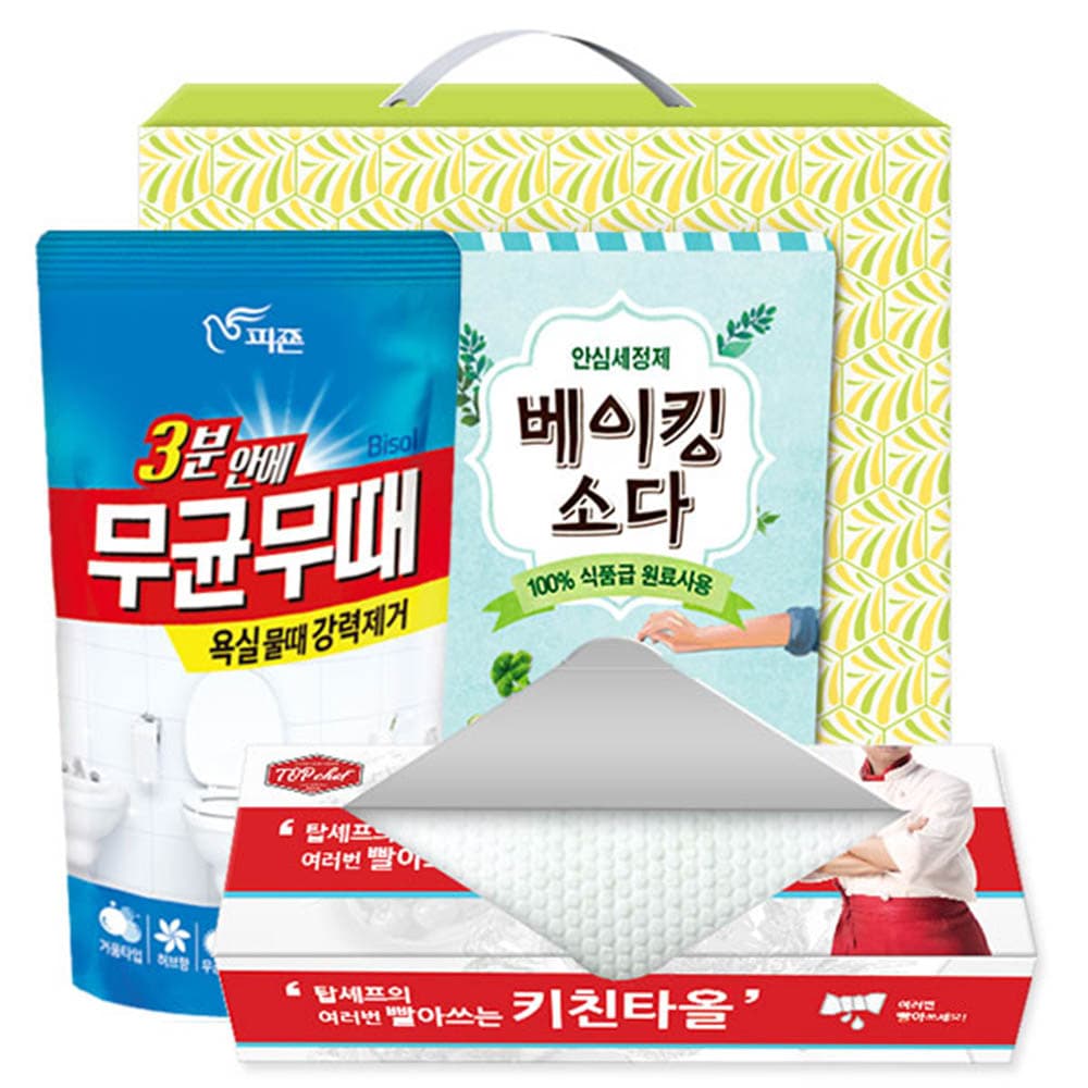 무균무때 탑셰프베이킹소다300리필 빨아쓰는키친타올(3종)