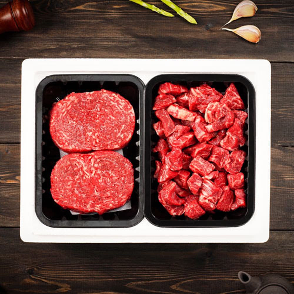 안동바른한우 1등급 한우 정육 알뜰세트1호 800g(불고기400g,국거리400g)
