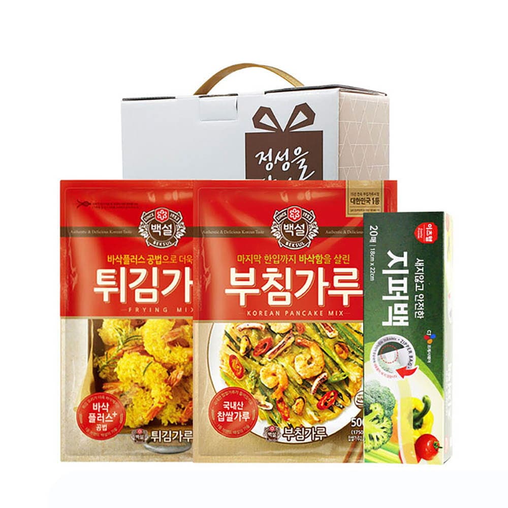 CJ부침가루,CJ튀김가루,CJ지퍼백(소)3종세트