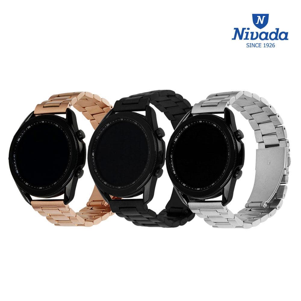 니바다 NVD 6001 퀵릴리즈 갤럭시워치 스트랩 메탈밴드 22mm(외경 45/46mm 호환가능) 3종 중 택1