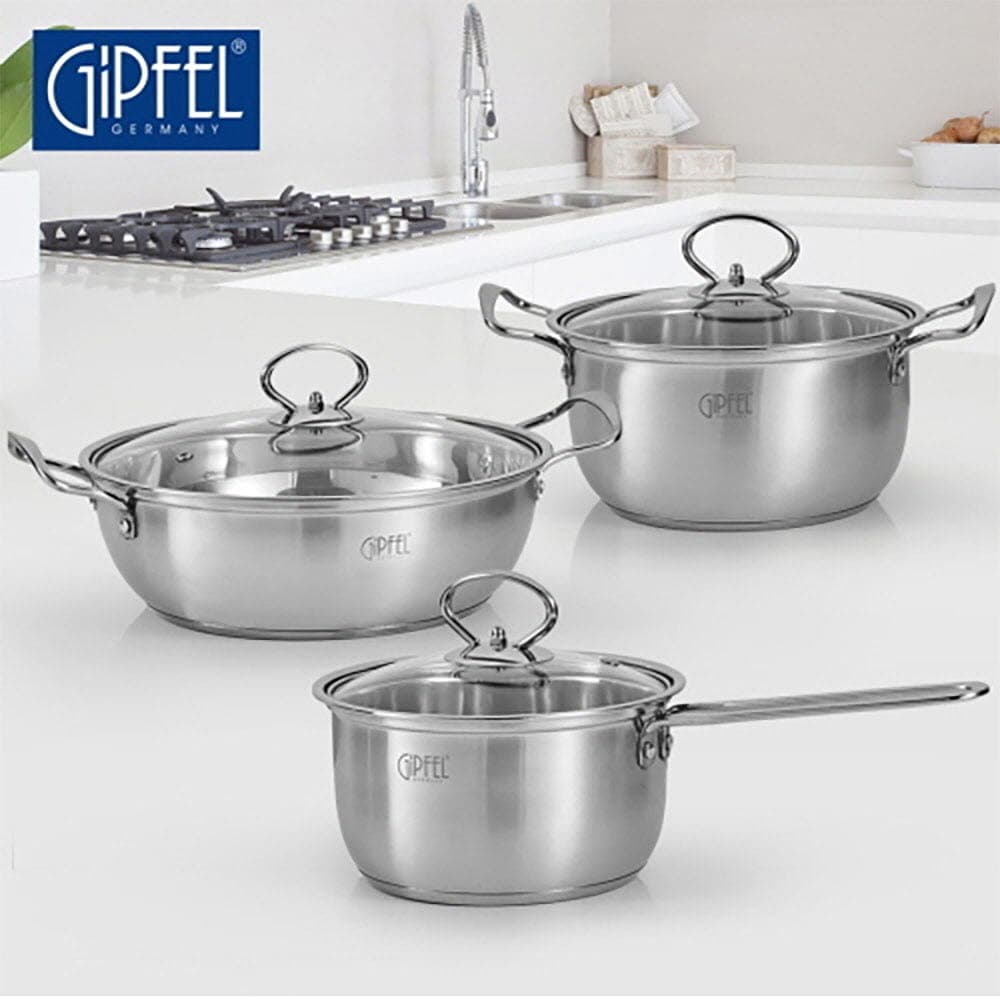 기펠 슈타인 인덕션 냄비 6PC (16cm편수+18cm양수+24cm 전골냄비+강화유리 커버3p)