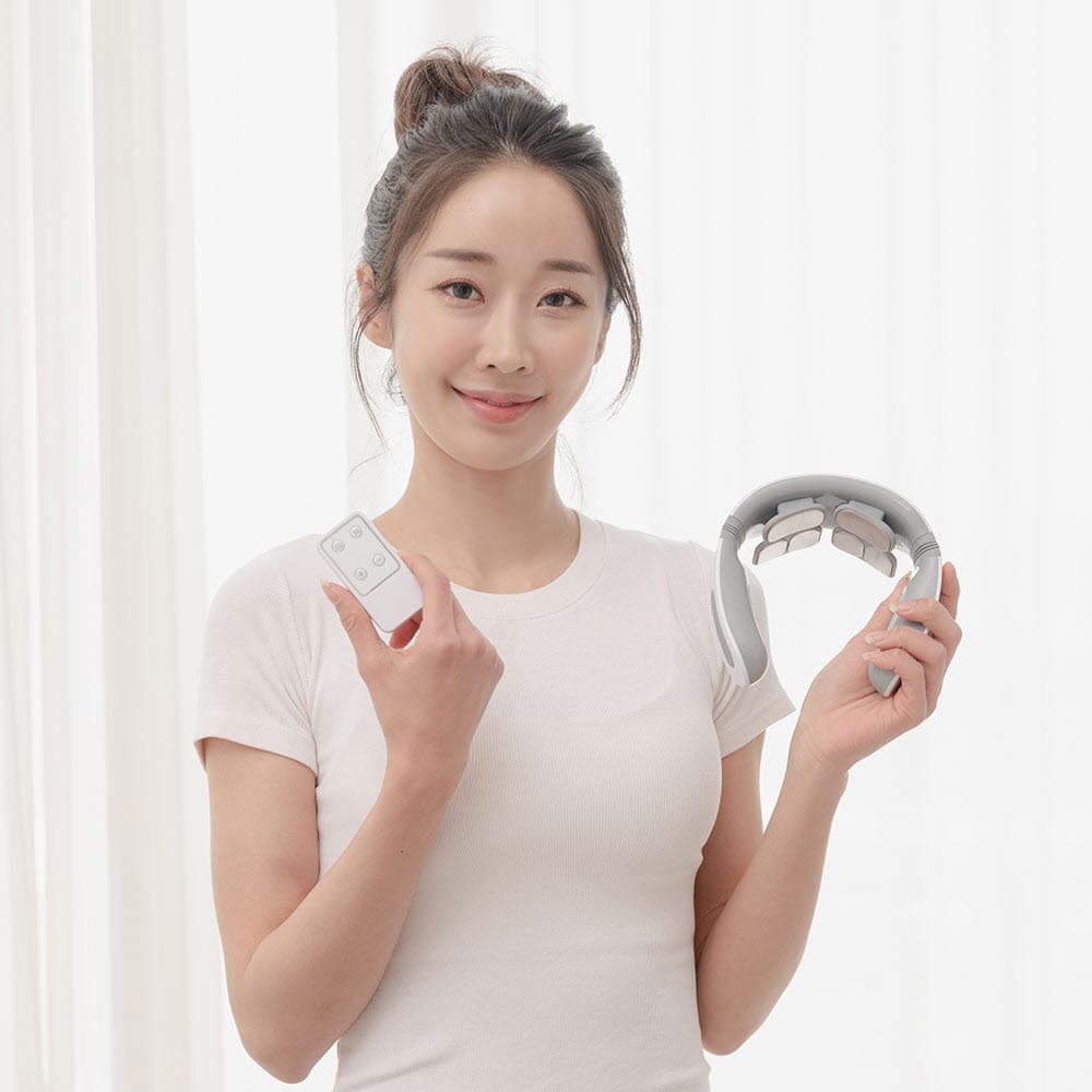 지니큐 휴대용 무선 8종 마사지 헤드 3단계 조절 가능한 마사지건 ZQ-GV90