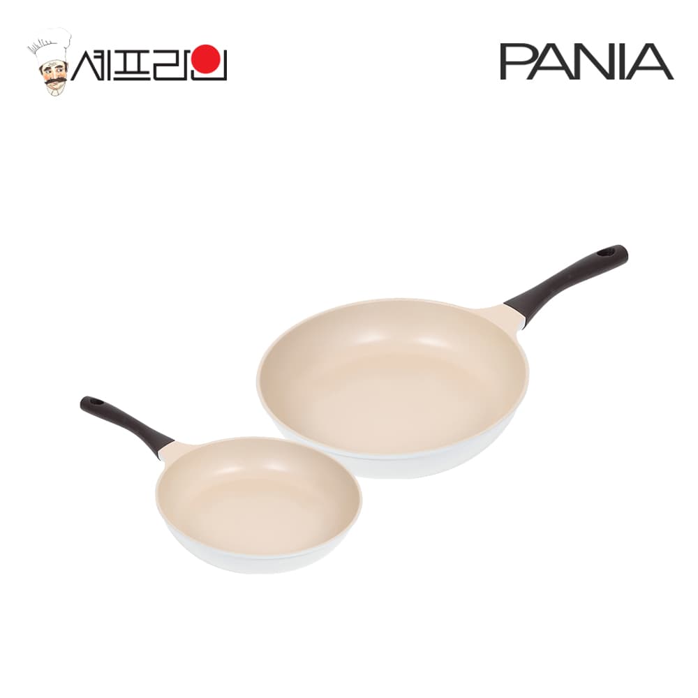 셰프라인 페니아(pania) 인덕션 IH 크림후라이팬 2종세트(24+28)