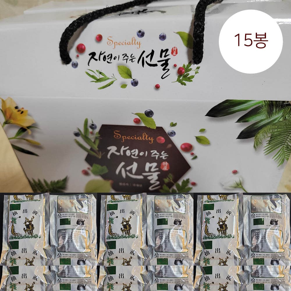 수로산삼 산양산삼 100프로 추출엑기스 90ml x 15봉