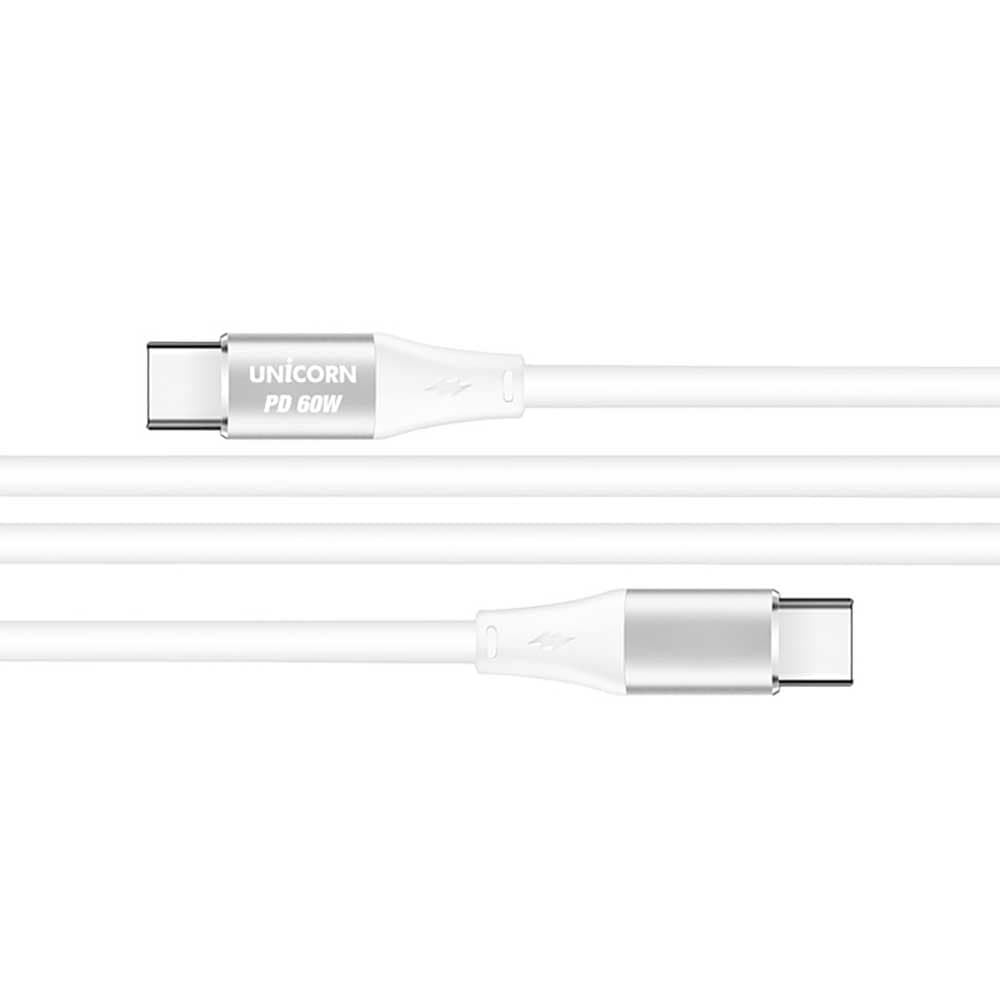 유니콘 C to C 60W 초고속 충전 데이터 케이블 CCP-1M