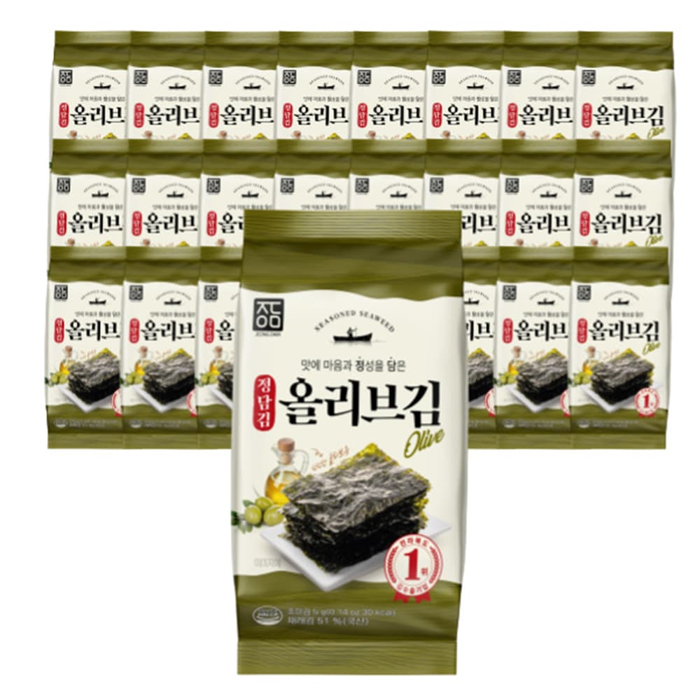 정담김 도시락김(올리브김) 5g*24봉 x 1팩