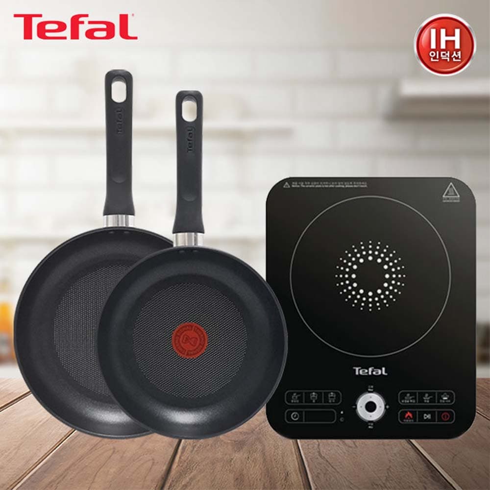 테팔 스피디 1구 인덕션레인지+인덕션 델리커시 티타늄 프라이팬 22cm+24cm IH7218ID24