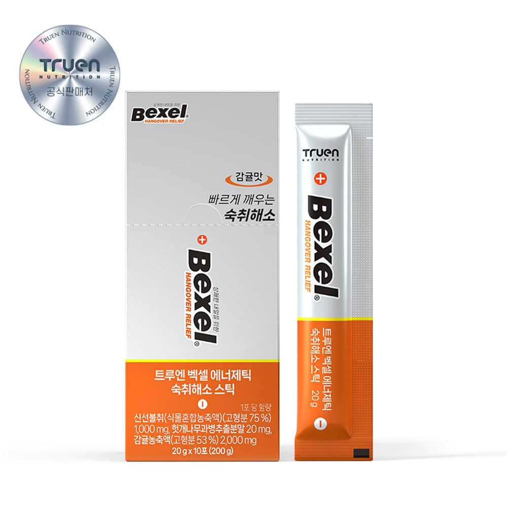 Truen X Bexel 트루엔 벡셀 에너제틱 숙취해소 스틱 20g x 10포