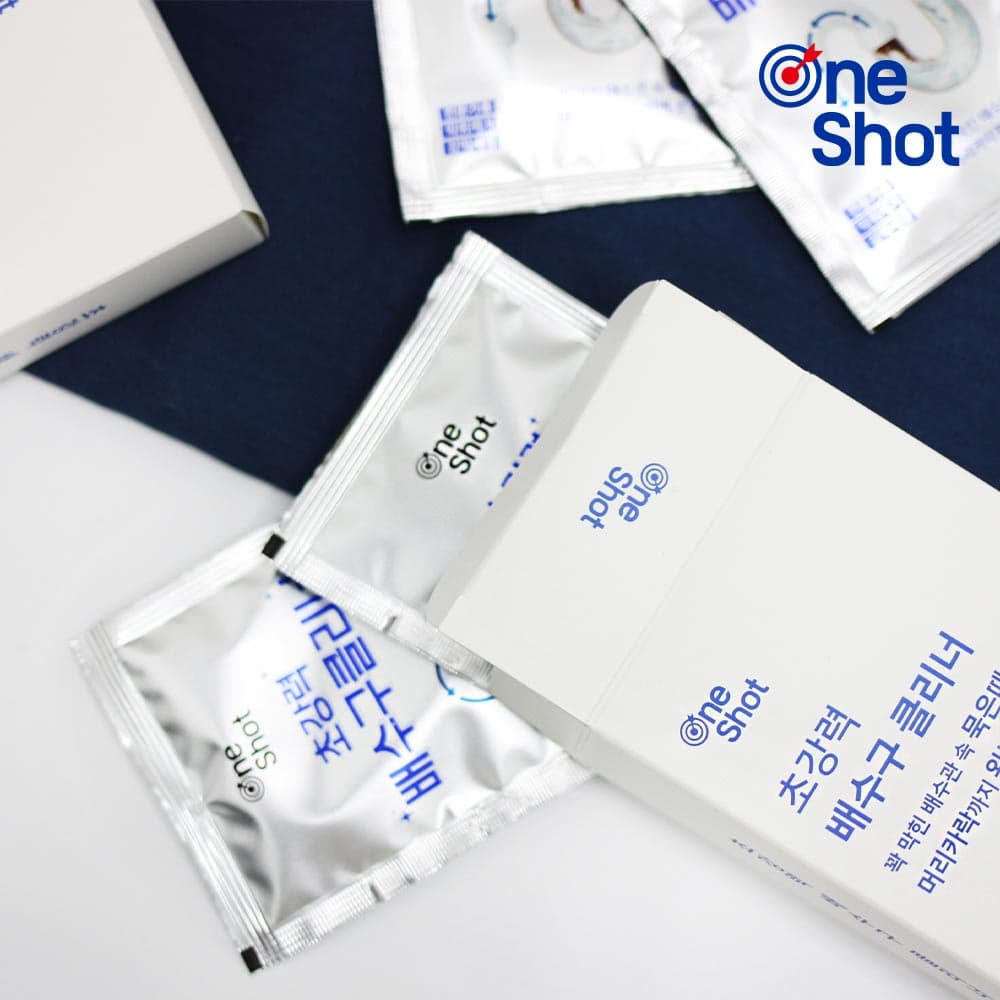원샷 노기오 초강력 배수구 클리너 용해제 30g*4포