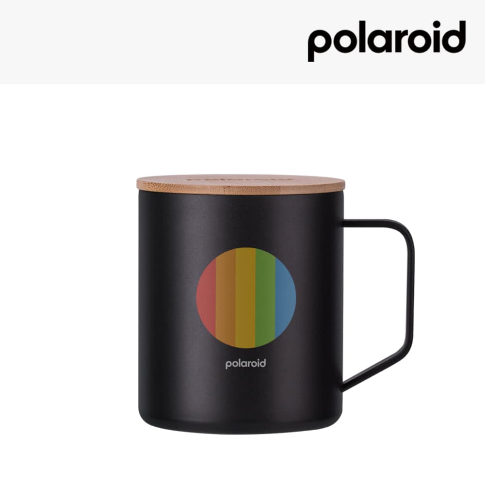 폴라로이드 서클 폴라 스텐컵 블랙 450ml