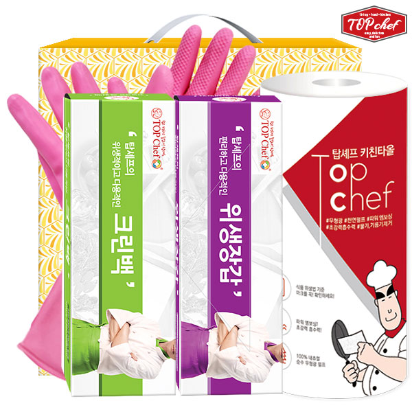 고무장갑32cm 크린백 위생장갑 키친타올(4종)중 상세이미지