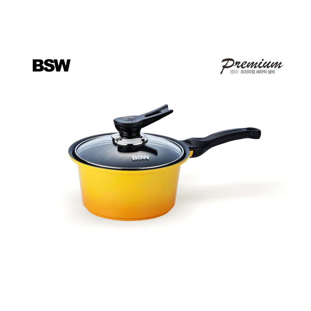 BSW 프리미엄 세라믹 냄비 편수18cm 상세이미지