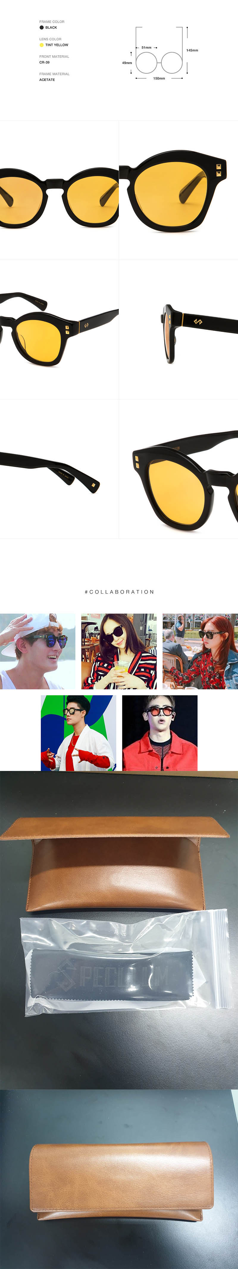 스페쿨룸 선글라스 Master Piece 2 BLK (TINT YELLOW) 상세이미지
