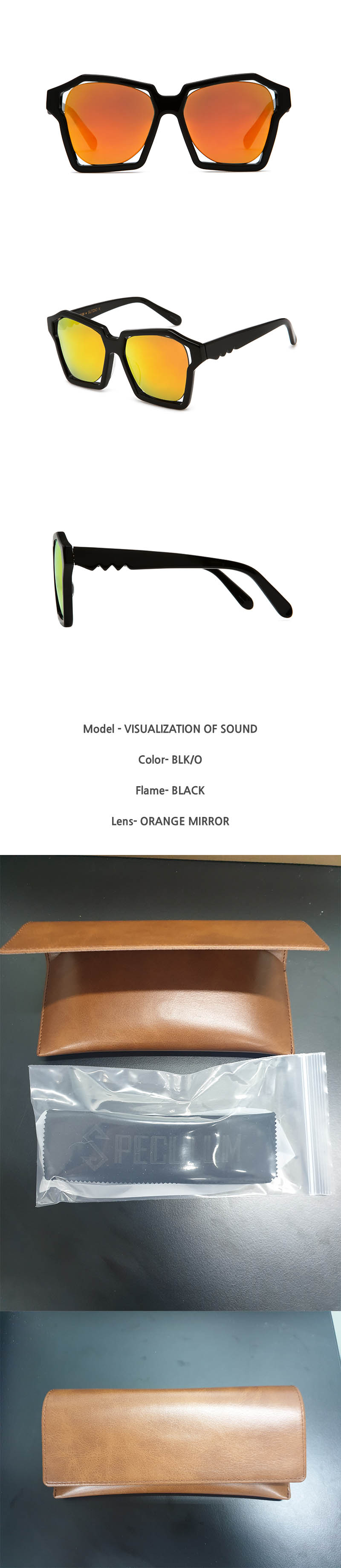 스페쿨룸 선글라스 VISUALIZATION OF SOUND BLK/O 상세이미지