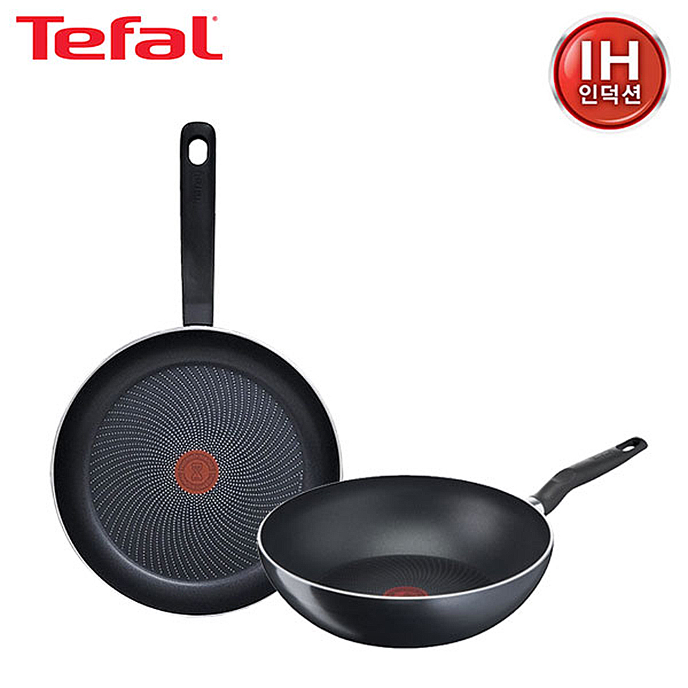 테팔 퍼펙트 쿠킹 다크 인덕션 프라이팬 28cm+멀티팬 28cm TFC-PC8W 상세이미지