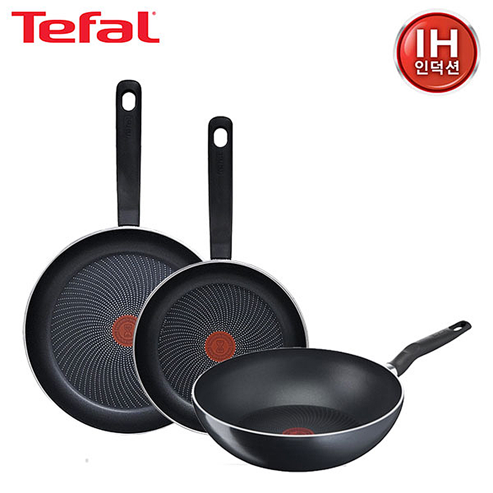 테팔 퍼펙트 쿠킹 다크 인덕션 프라이팬 24cm+28cm+멀티팬 28cm TFC-PC48W 상세이미지