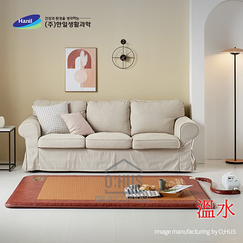 한일생활과학 브라운사각 온수매트 더블 분리형 2난방 150*200cm/두께 5CM 상세이미지