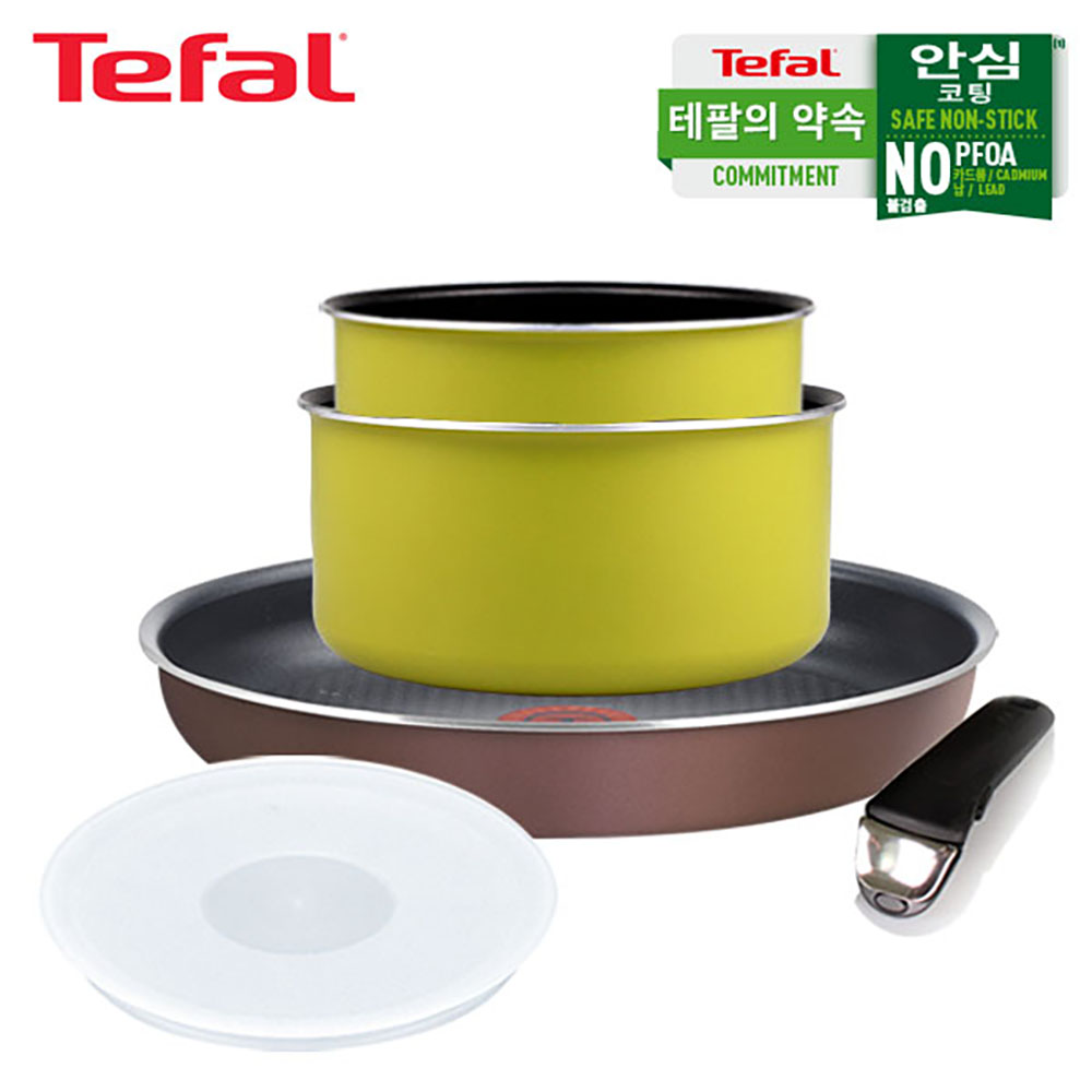 테팔 매직핸즈 로즈 와인 프라이팬 28cm+쿡인컬러 매직핸즈 냄비 16cm+냄비 18cm+매직핸즈 밀폐뚜껑 18cm+10년 안심 손잡이(B) 상세이미지
