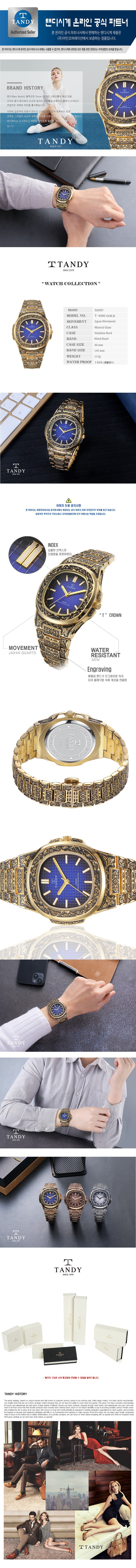 탠디시계 인그레이빙 T-6295 GOLD 상세이미지