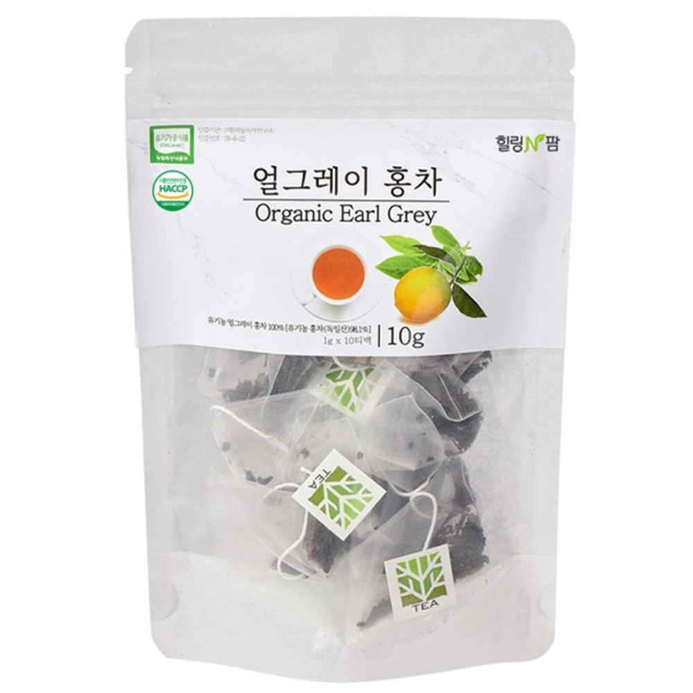 힐링앤팜 유기농 얼그레이 홍차 1gx10t 상세이미지