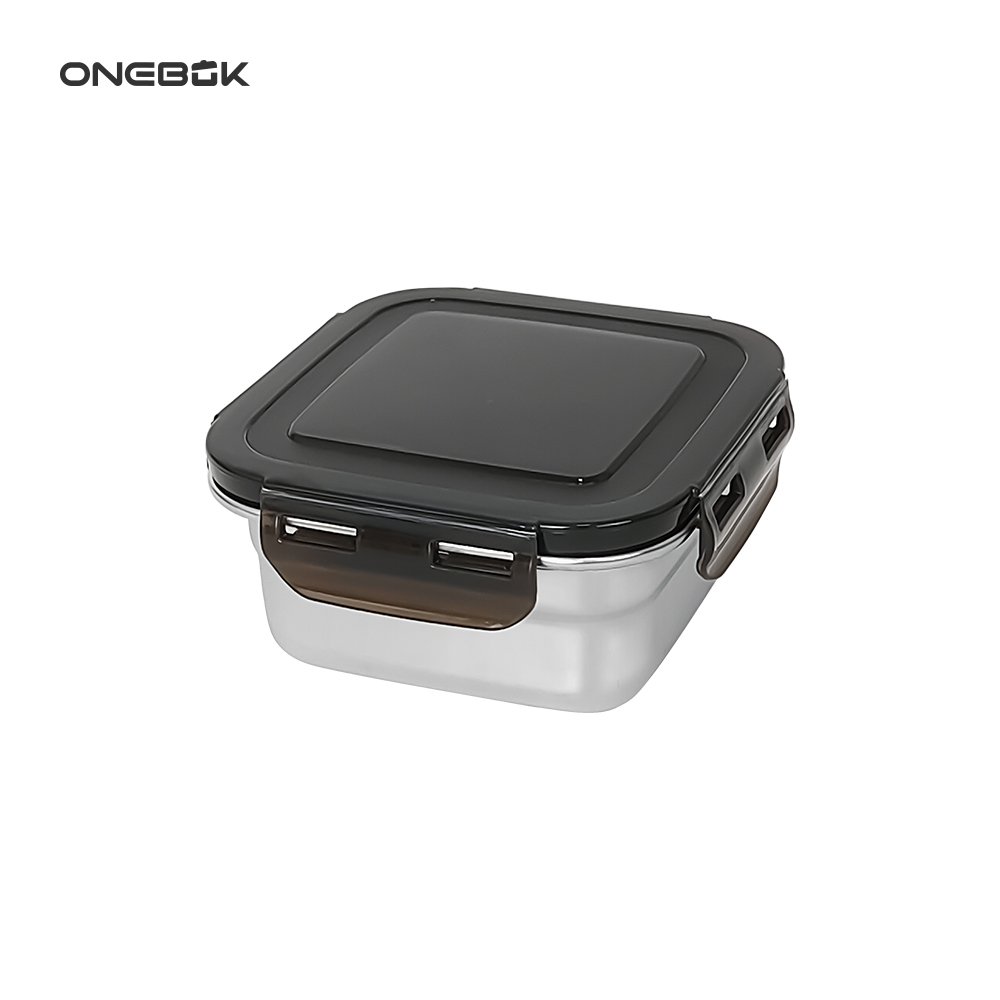 ONEBOK 스테인레스 밀폐용기 정사각형 350ml 상세이미지