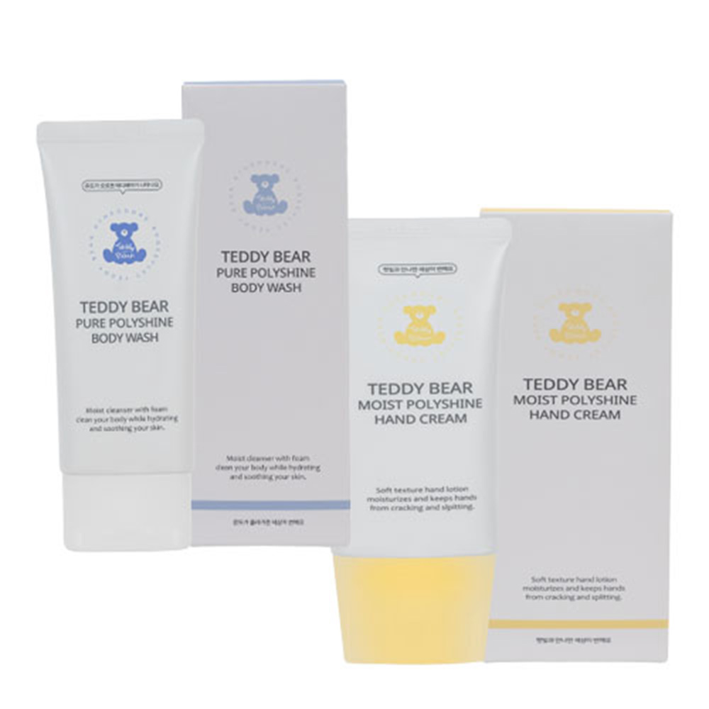 루즈벨트 테디베어 퓨어 폴리샤인 바디워시(50ml)+모이스쳐 폴리샤인 핸드크림(50ml) TBC-10 상세이미지