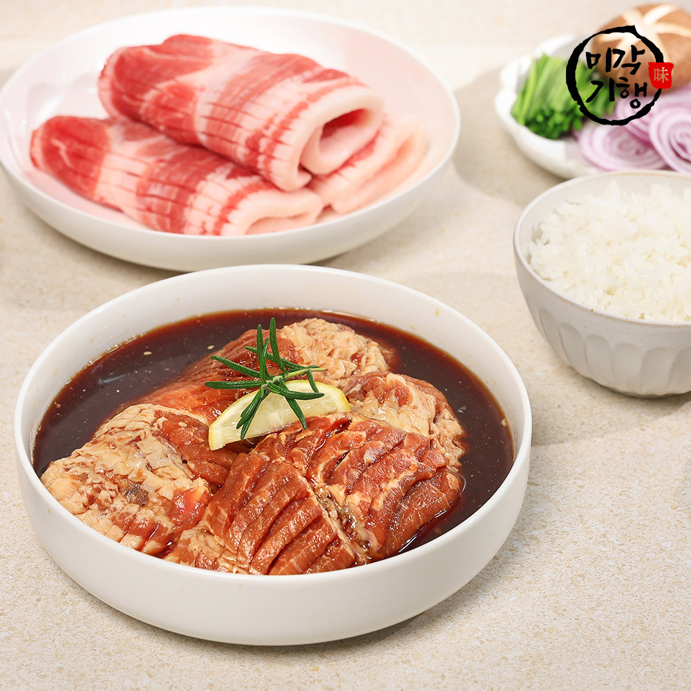 미각기행 양면칼집 수제 돼지양념구이 400g 상세이미지