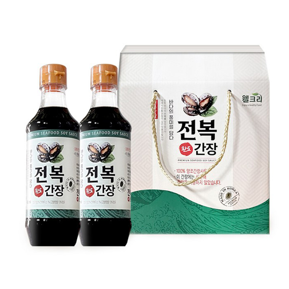 웰크리 완도 전복 간장 선물세트 500ml * 2 (박스포장) 상세이미지