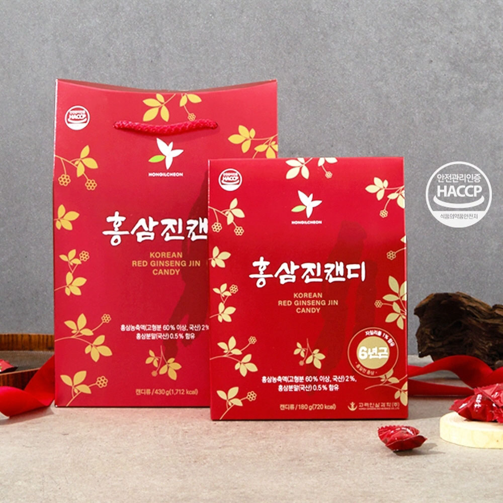 홍삼 캔디 국내산 6년근 선물용 180g 상세이미지